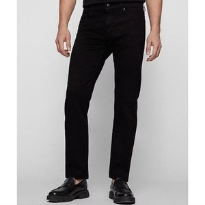 Hugo BOSS Candiani Maine Black Regular-Fit Stretch Denim Jeans